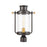 ELK Lighting Wexford 1-Light Post Mount, Matte Black/Seedy Glass
