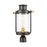 ELK Lighting Wexford 1-Light Post Mount, Matte Black/Seedy Glass
