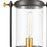 ELK Lighting Wexford 1-Light Post Mount, Matte Black/Seedy Glass