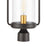 ELK Lighting Wexford 1-Light Post Mount, Matte Black/Seedy Glass
