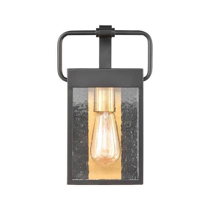 ELK Lighting Knowlton 1-Light Sconce, Matte Black/Seedy Glass