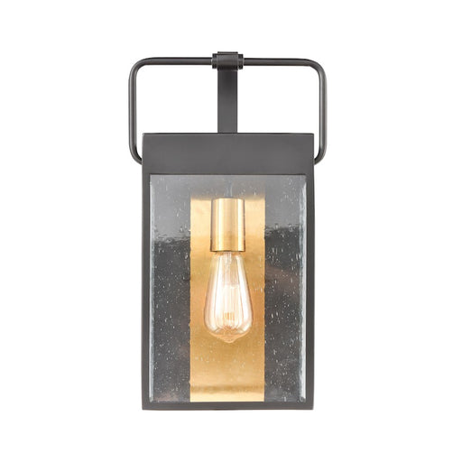 ELK Lighting Knowlton 1-Light Sconce, Matte Black/Seedy Glass