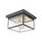 ELK Lighting Knowlton 2-Light Flush Mount, Matte Black/Seedy Glass