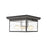ELK Lighting Knowlton 2-Light Flush Mount, Matte Black/Seedy Glass