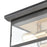 ELK Lighting Knowlton 2-Light Flush Mount, Matte Black/Seedy Glass
