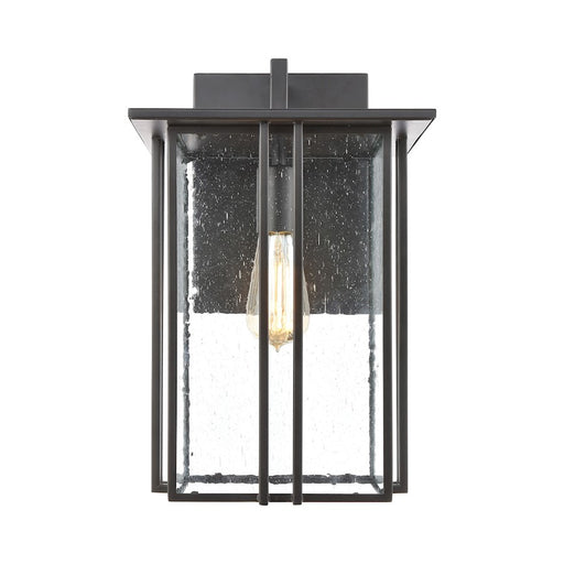 ELK Lighting Radnor 1-Light Sconce, Matte Black/Seedy Glass