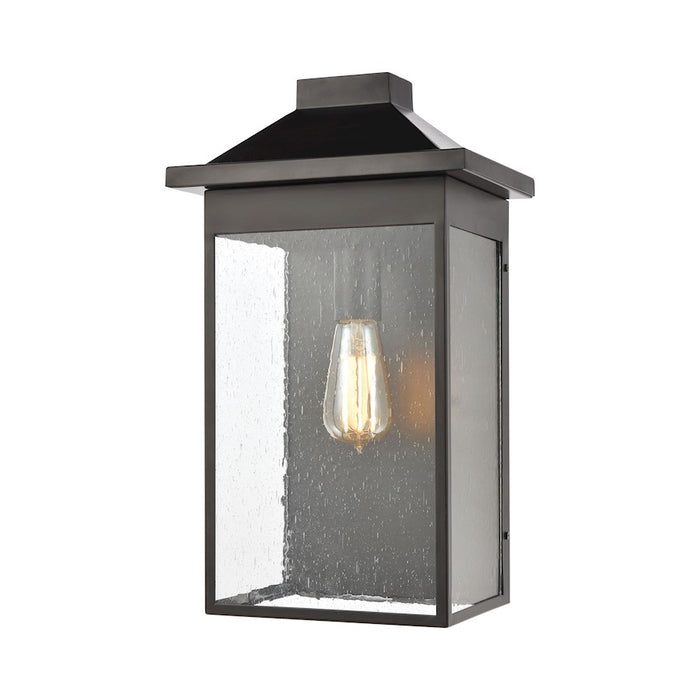 ELK Lighting Lamplighter 1-Light Sconce, Matte Black/Seedy Glass