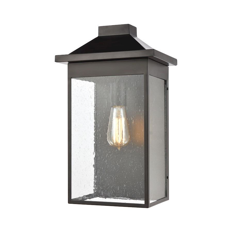 ELK Lighting Lamplighter 1-Light Sconce, Matte Black/Seedy Glass