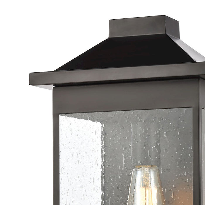ELK Lighting Lamplighter 1-Light Sconce, Matte Black/Seedy Glass