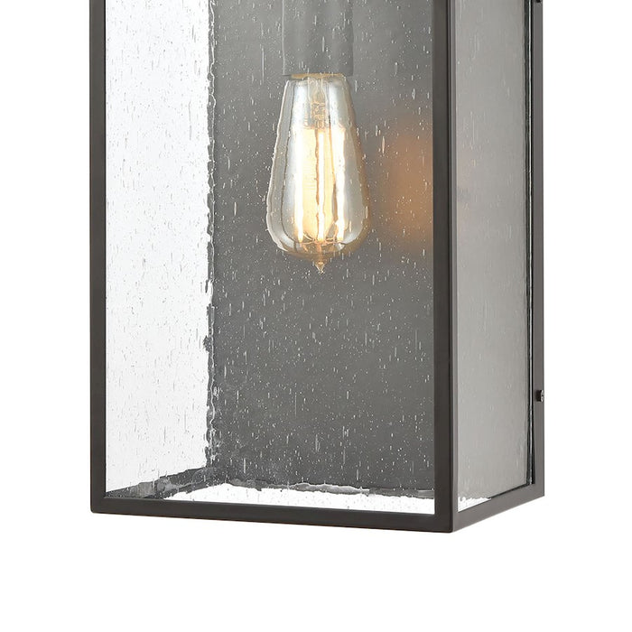 ELK Lighting Lamplighter 1-Light Sconce, Matte Black/Seedy Glass