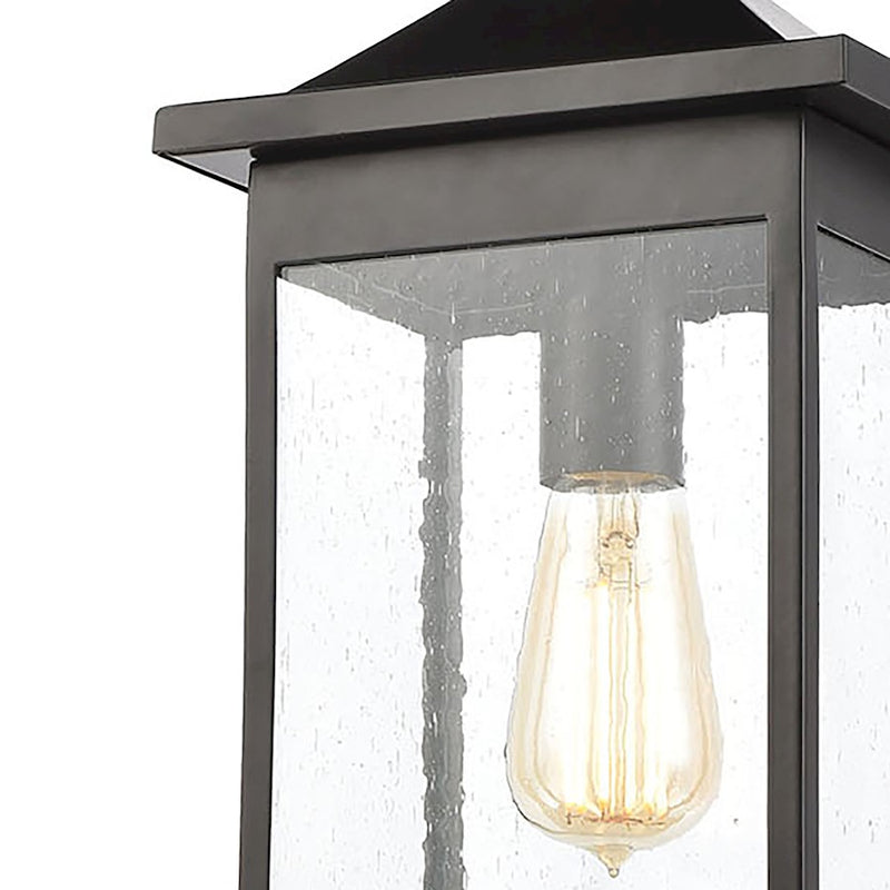 ELK Lighting Lamplighter 1-Light Hanging, Matte Black/Seedy Glass