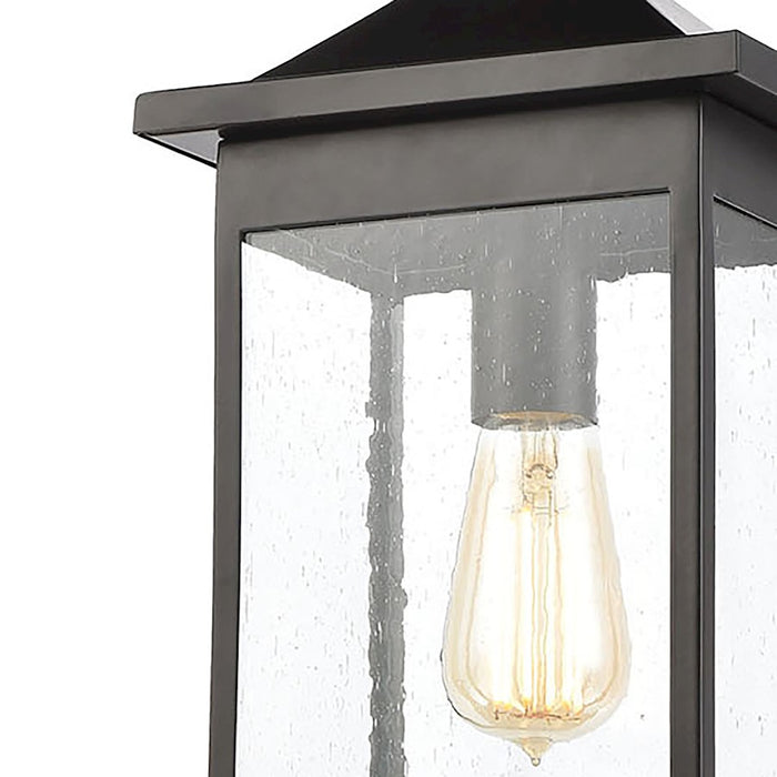 ELK Lighting Lamplighter 1-Light Hanging, Matte Black/Seedy Glass