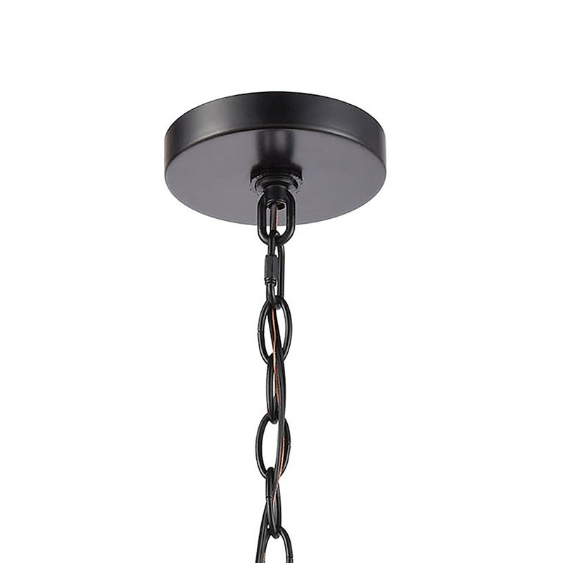 ELK Lighting Lamplighter 1-Light Hanging, Matte Black/Seedy Glass