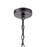ELK Lighting Lamplighter 1-Light Hanging, Matte Black/Seedy Glass