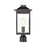 ELK Lighting Lamplighter 1-Light Post Mount, Matte Black/Seedy Glass