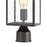 ELK Lighting Lamplighter 1-Light Post Mount, Matte Black/Seedy Glass