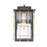 ELK Lighting Brewster 1-Light Sconce, Matte Black/Seedy Glass
