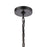 ELK Lighting Brewster 1-Light Hanging, Matte Black/Seedy Glass