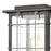 ELK Lighting Brewster 1-Light Post Mount, Matte Black/Seedy Glass