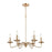 ELK Lighting Wellsley 6-Light Chandelier, Burnished Brass