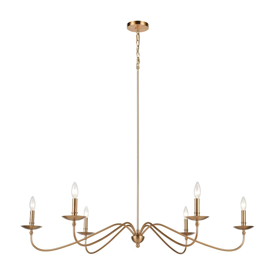 ELK Lighting Wellsley 6-Light Island Light, Burnished Brass