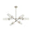 ELK Lighting Valante 6-Light 55" Chandelier, Satin Nickel/Clear Glass