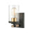 ELK Lighting Geringer Wall Sconce Light, Charcoal & Beechwood/Seedy