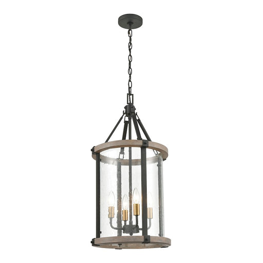 ELK Lighting Geringer 4-Light Cylinder Pendant, Charcoal