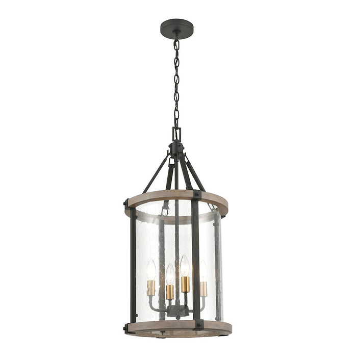 ELK Lighting Geringer 4-Light Cylinder Pendant, Charcoal