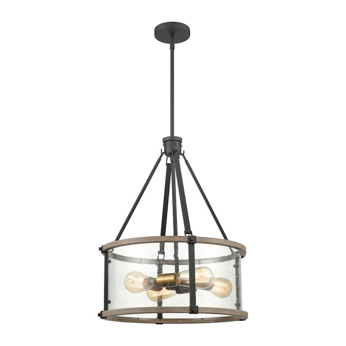 ELK Lighting Geringer 4-Light Pendant, Charcoal