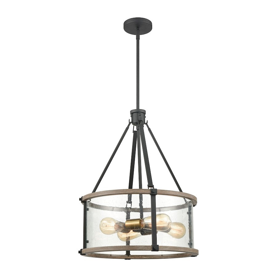 ELK Lighting Geringer 4-Light Pendant, Charcoal