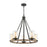 ELK Lighting Geringer 5-Light Chandelier, Charcoal & Beechwood/Seedy