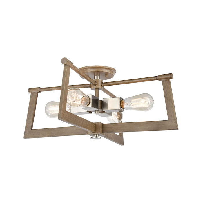 ELK Lighting Axis 4-Light Pendant, Light Wood