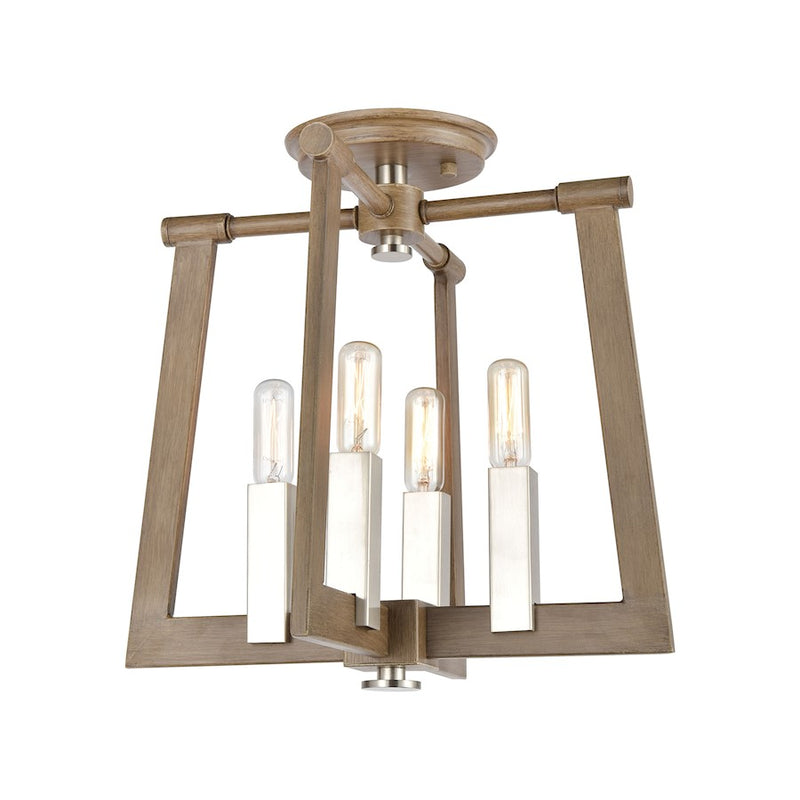 ELK Lighting Axis 4-Light Pendant, Light Wood