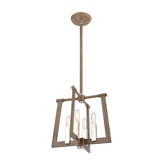 ELK Lighting Axis 4-Light Pendant, Light Wood