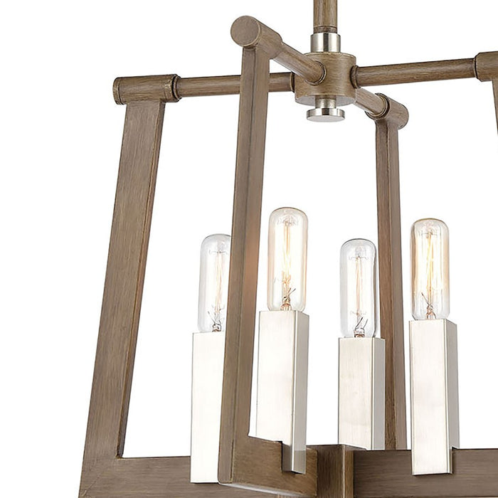 ELK Lighting Axis 4-Light Pendant, Light Wood