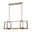 ELK Lighting Axis 8-Light Linear Chandelier, Light Wood and Nickel