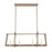 ELK Lighting Axis 8-Light Linear Chandelier, Light Wood and Nickel