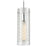 ELK Lighting Swirl 1-Light Mini Pendant, Chrome/Clear Etched Glass