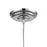 ELK Lighting Swirl 1-Light Mini Pendant, Chrome/Clear Etched Glass
