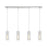 ELK Lighting Swirl 4-Light Linear Pendant, Chrome/Clear Etched Glass