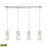 ELK Lighting Swirl 4-Light Linear Pendant, Chrome/Clear Etched Glass