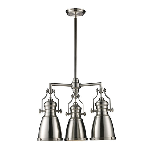 ELK Lighting Chadwick 3-Light Chandelier, Satin Nickels