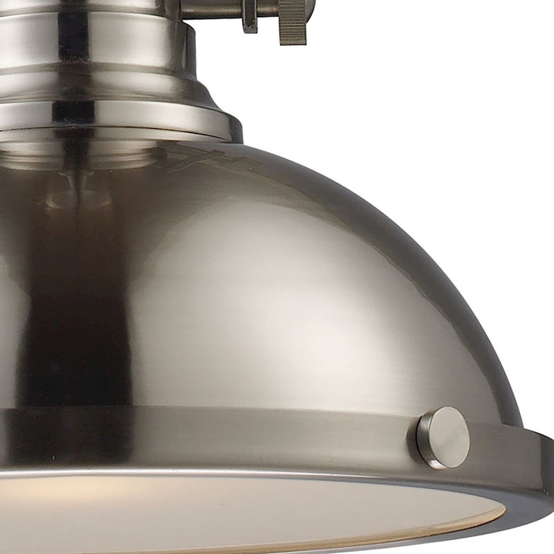 ELK Lighting Chadwick 1-Light 13" Pendant, Satin Nickel