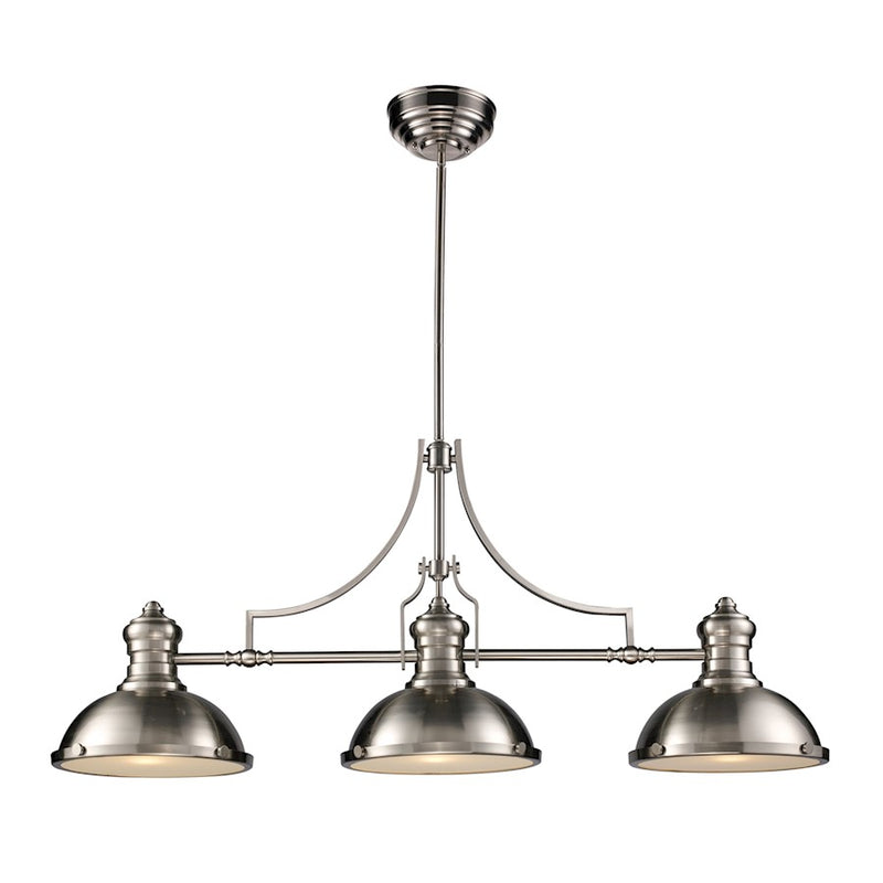 ELK Lighting Chadwick 3-Light Island, Satin Nickel
