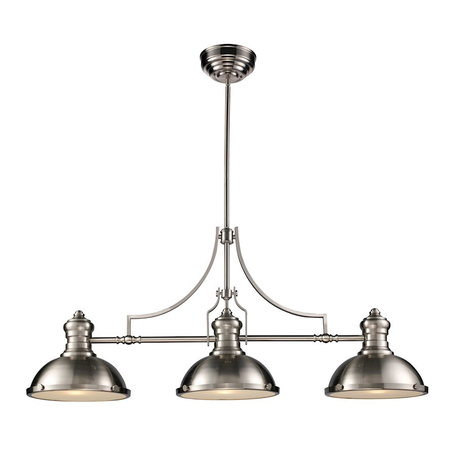 ELK Lighting Chadwick 3-Light Island, Satin Nickel