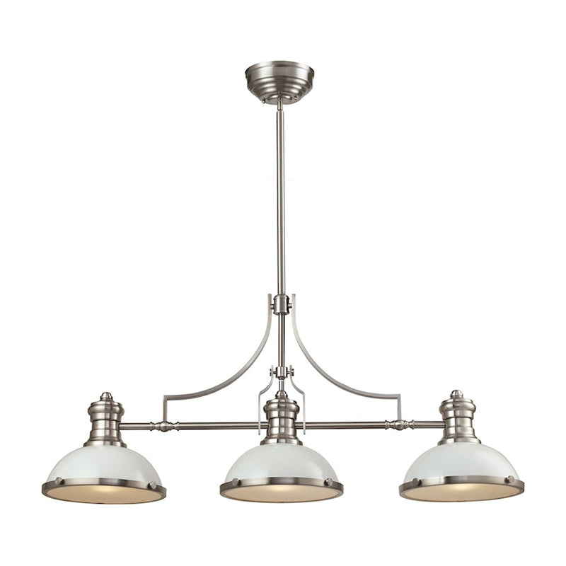 ELK Lighting Chadwick 3-Light Island Light, Satin Nickel