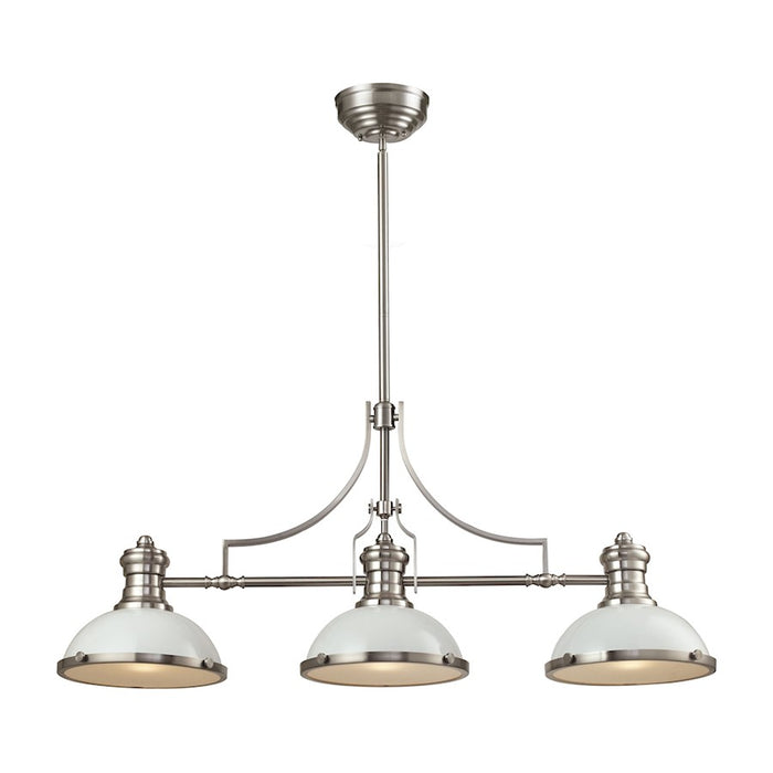 ELK Lighting Chadwick 3-Light Island Light, Satin Nickel