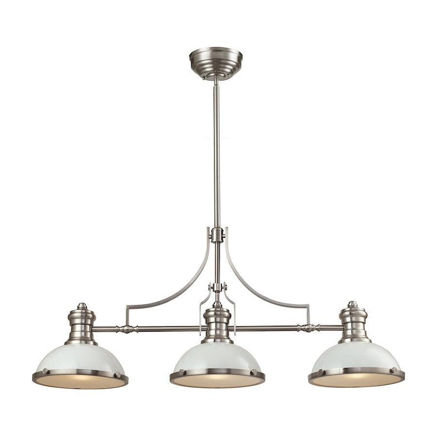 ELK Lighting Chadwick 3-Light Island Light, Satin Nickel