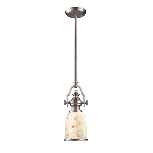 ELK Lighting Chadwick 1-Light Mini Pendant, Satin Nickel